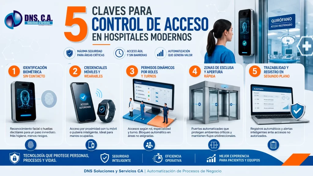Infografía 5 Claves para control de acceso en Hospitales Modernos
